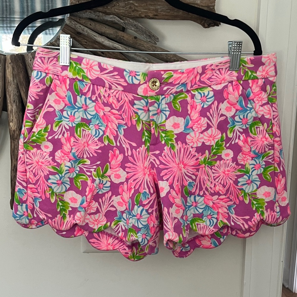 Lilly Pulitzer Pink Floral High Waist Shorts